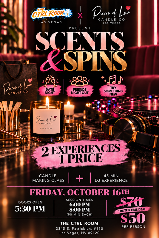 Scents and Spins Candle Making and Dj  Experience