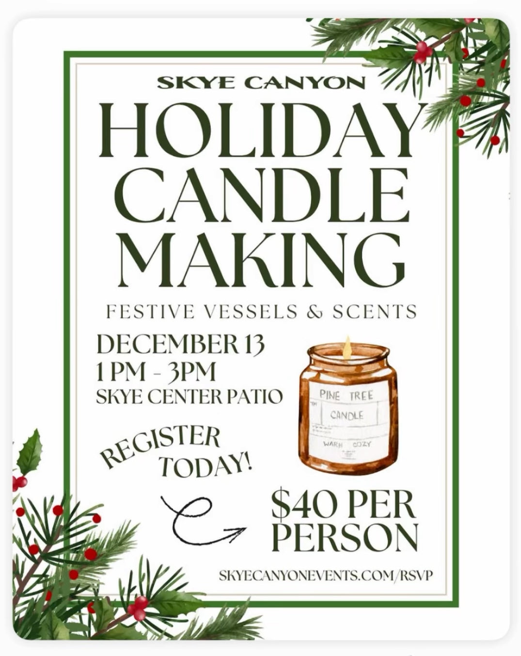Candle Making Workshop @ SKYE CANYON