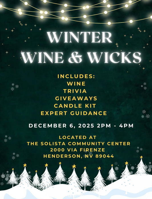 Winter Wine & Wicks Workshop @ Solista