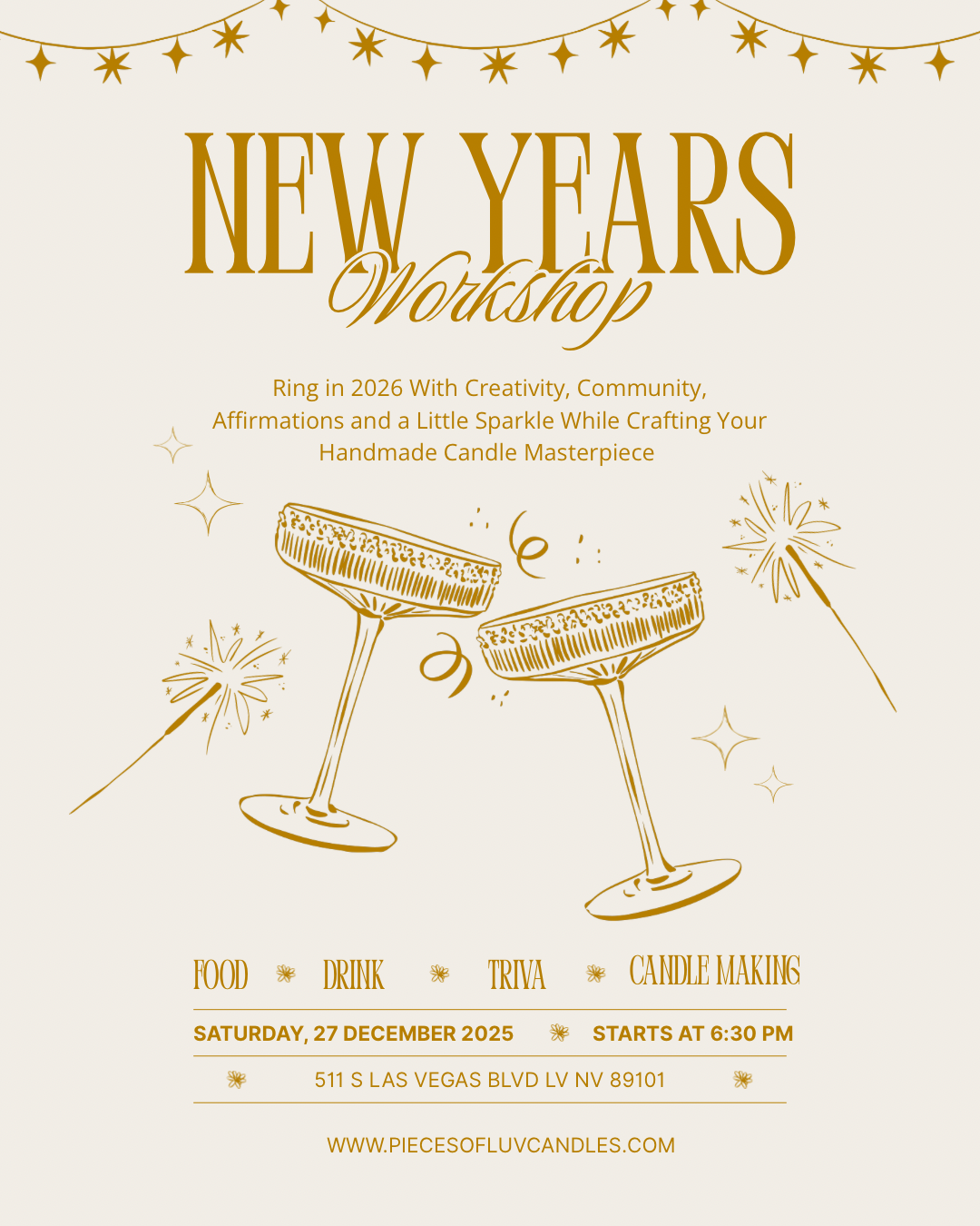 New Years Workshop @ Velvet Vine
